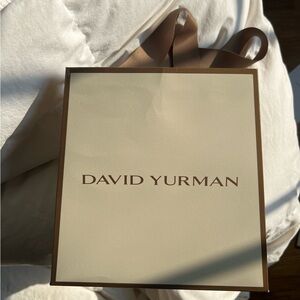 David Yurman Authentic Paper Shopping Gift Bag 8x8x4.5” w/receipt holder